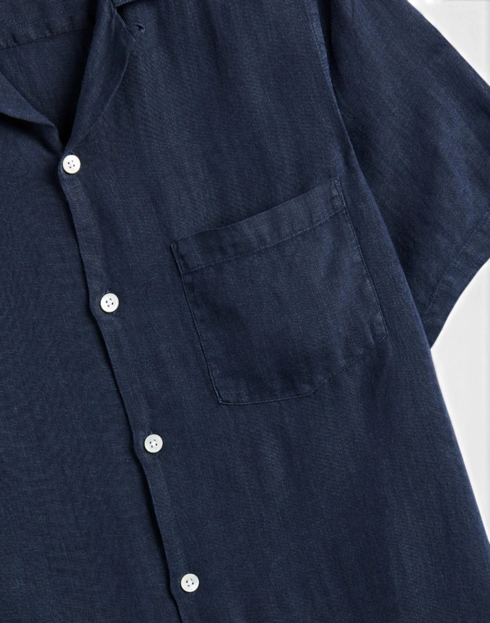 Portuguese Flannel linen camp collar Uomo - Image 3