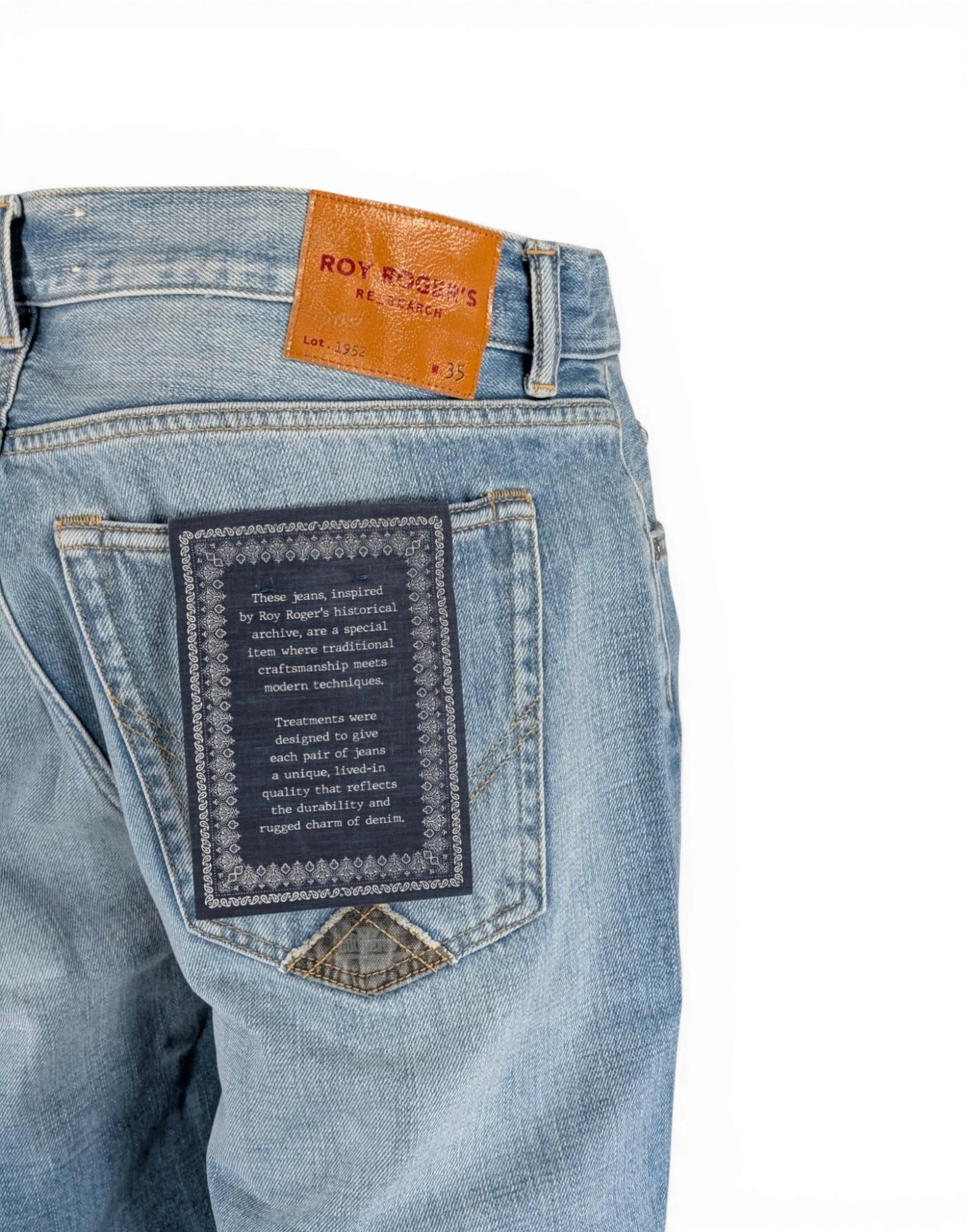 Roy Roger's Berm. Cult Wide RE-SEARCH Blu Collins Uomo - Image 4