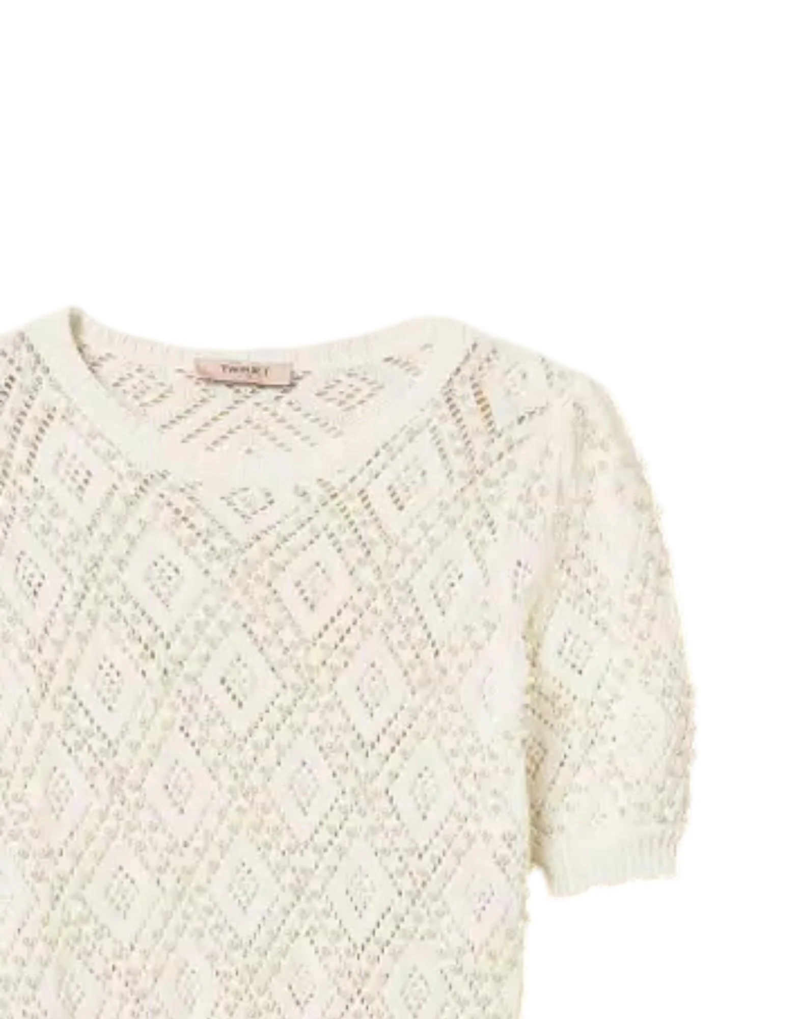 Twinset Maglia a losanghe con perle Donna - Image 2